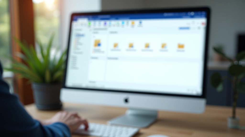 Cloud storage folder structure with multiple organized directories and files, digital organization concept